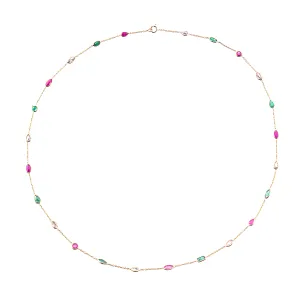 Joy Multi Gemstone Necklace,18K Gold