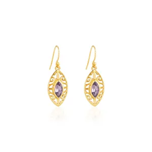 Kashvi, Gemstone Earrings, Gold Vermeil