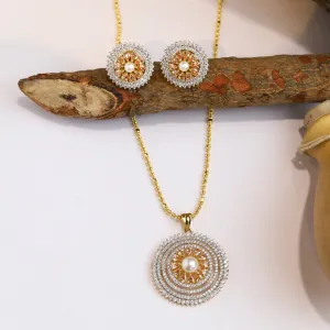 Medium Zircon/AD Pendant Set 14258-100