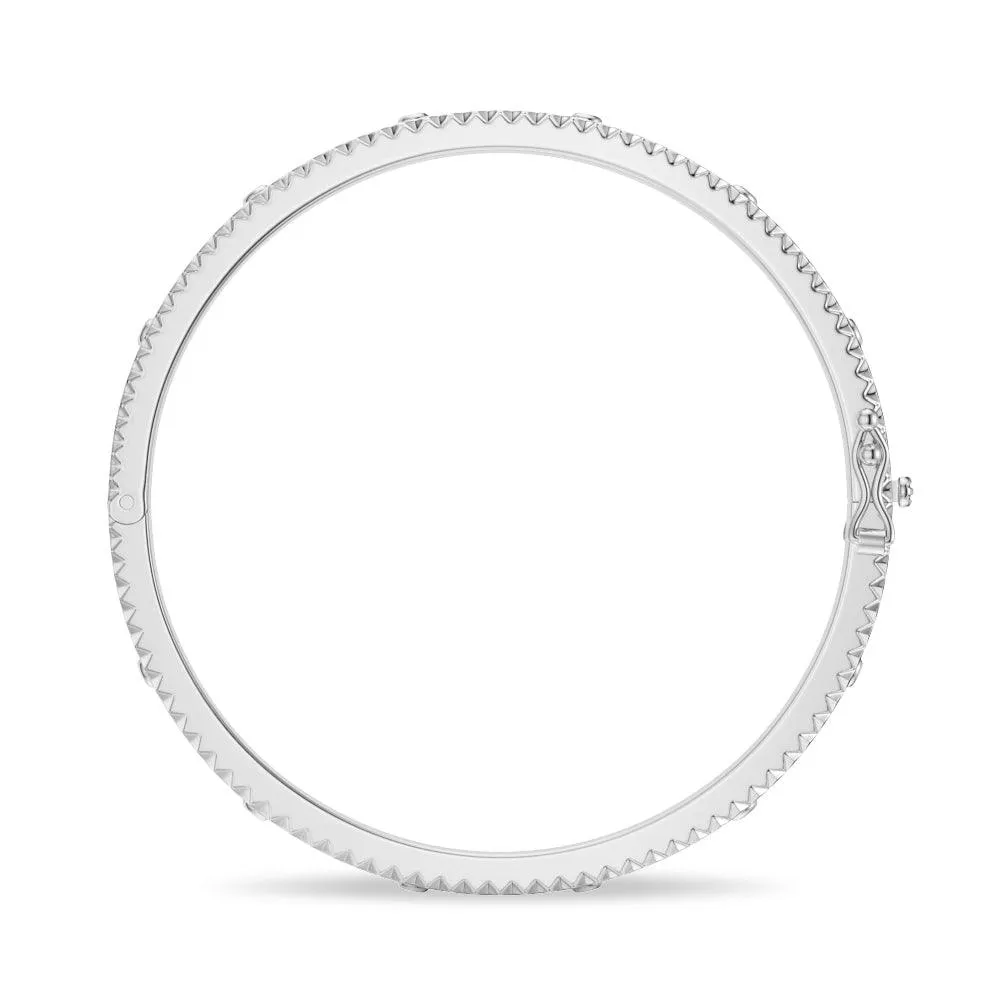 Modern Sunshine Round Cut Moissanite Fashion Bangle Bracelet