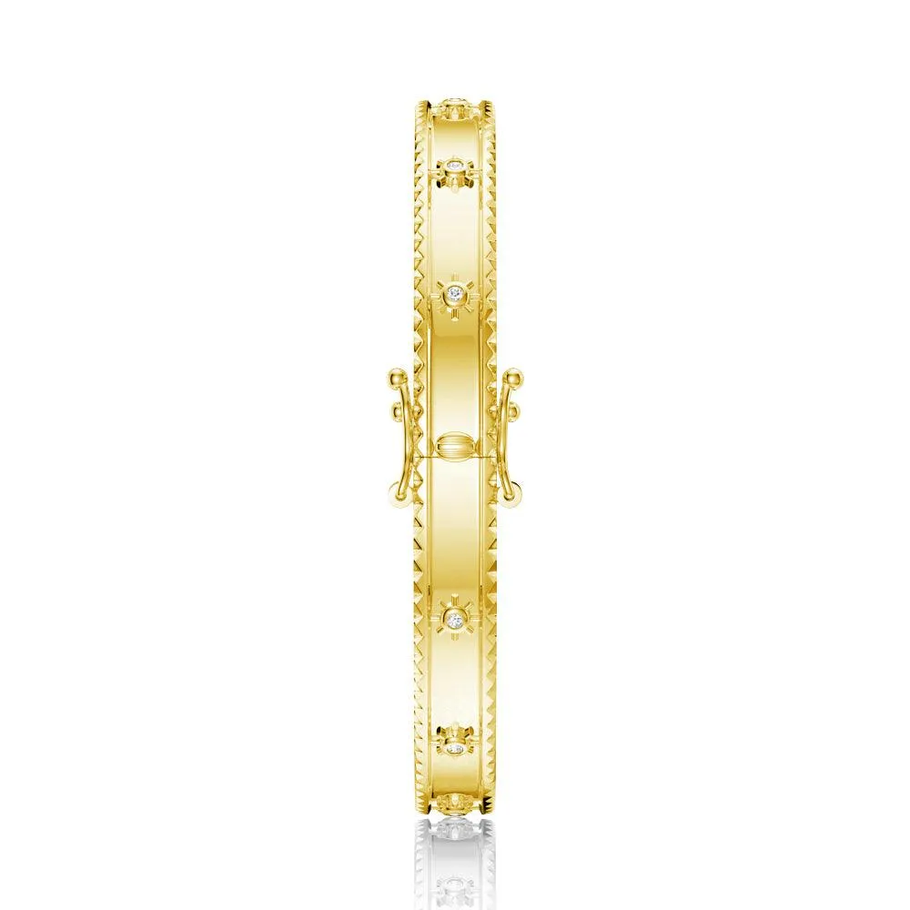 Modern Sunshine Round Cut Moissanite Fashion Bangle Bracelet
