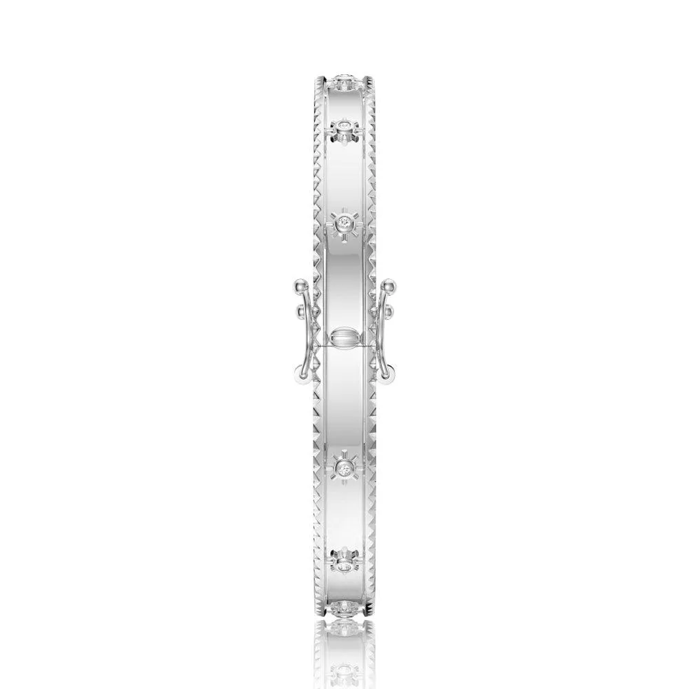Modern Sunshine Round Cut Moissanite Fashion Bangle Bracelet