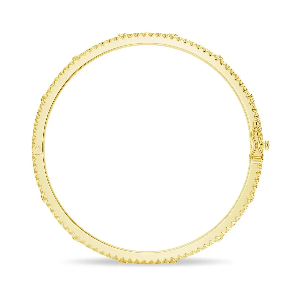 Modern Sunshine Round Cut Moissanite Fashion Bangle Bracelet