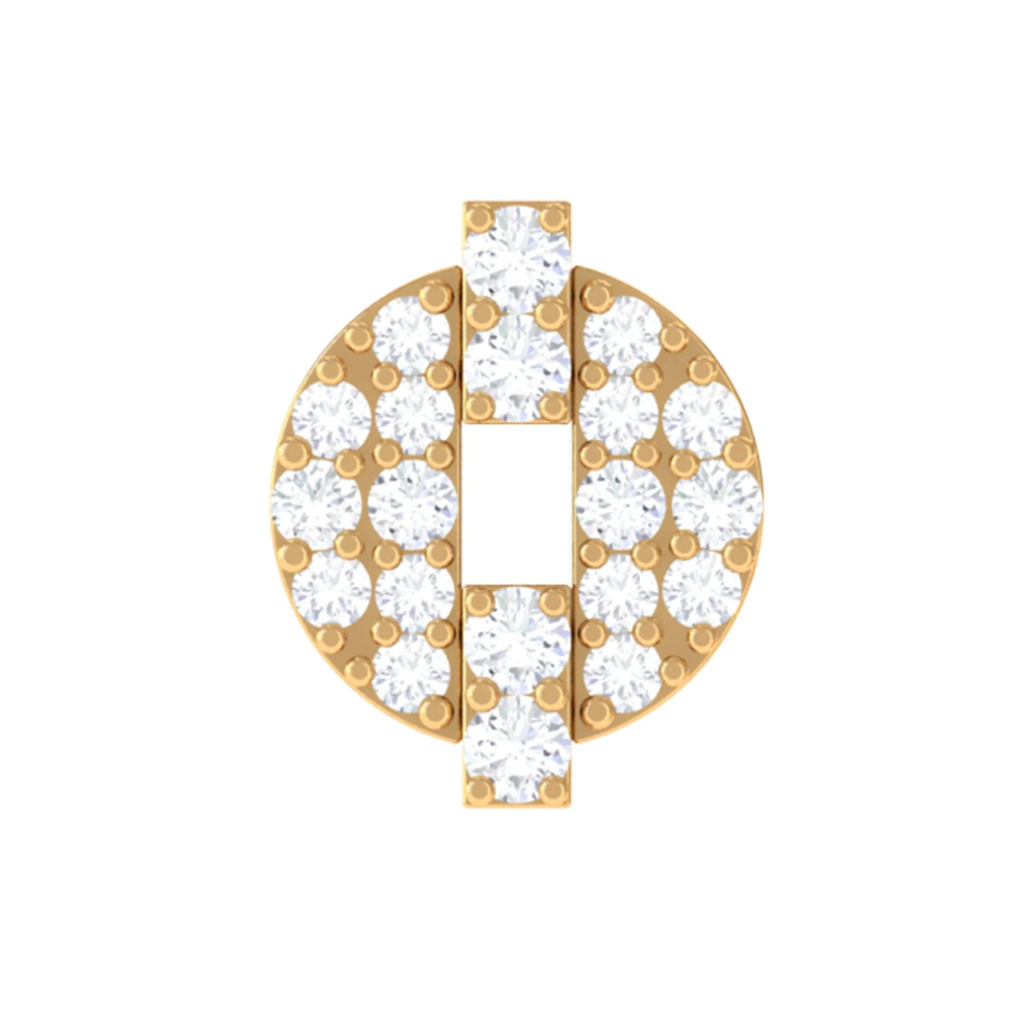 Moissanite Unique Cartilage Earring in Gold