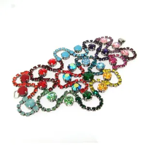 Multi-Coloured Swarovski Rainbow Crystal Bracelet by Frangos