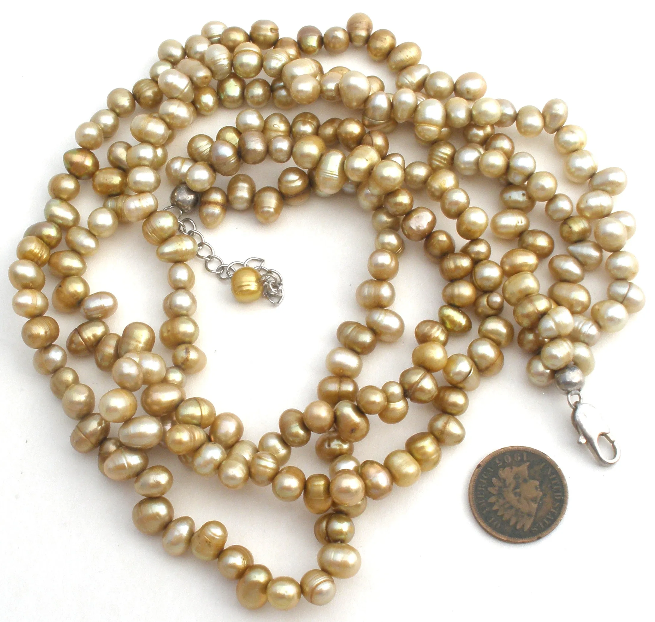 Multi Strand Freshwater Pearl Necklace 18"