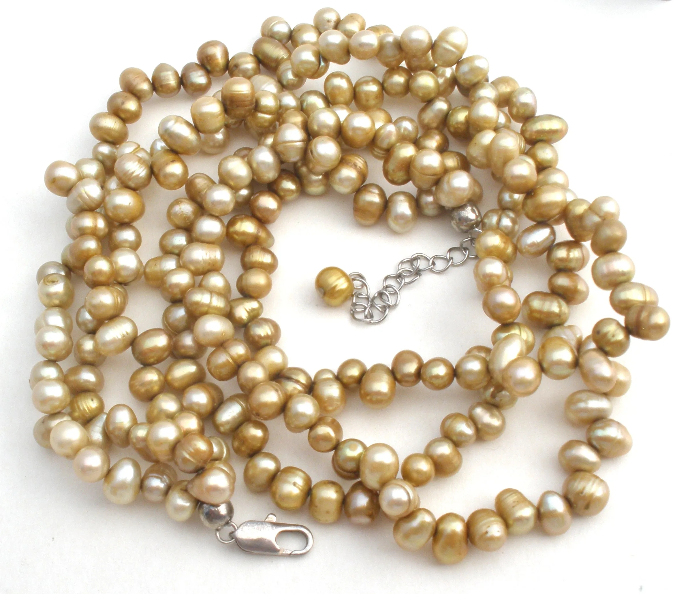 Multi Strand Freshwater Pearl Necklace 18"
