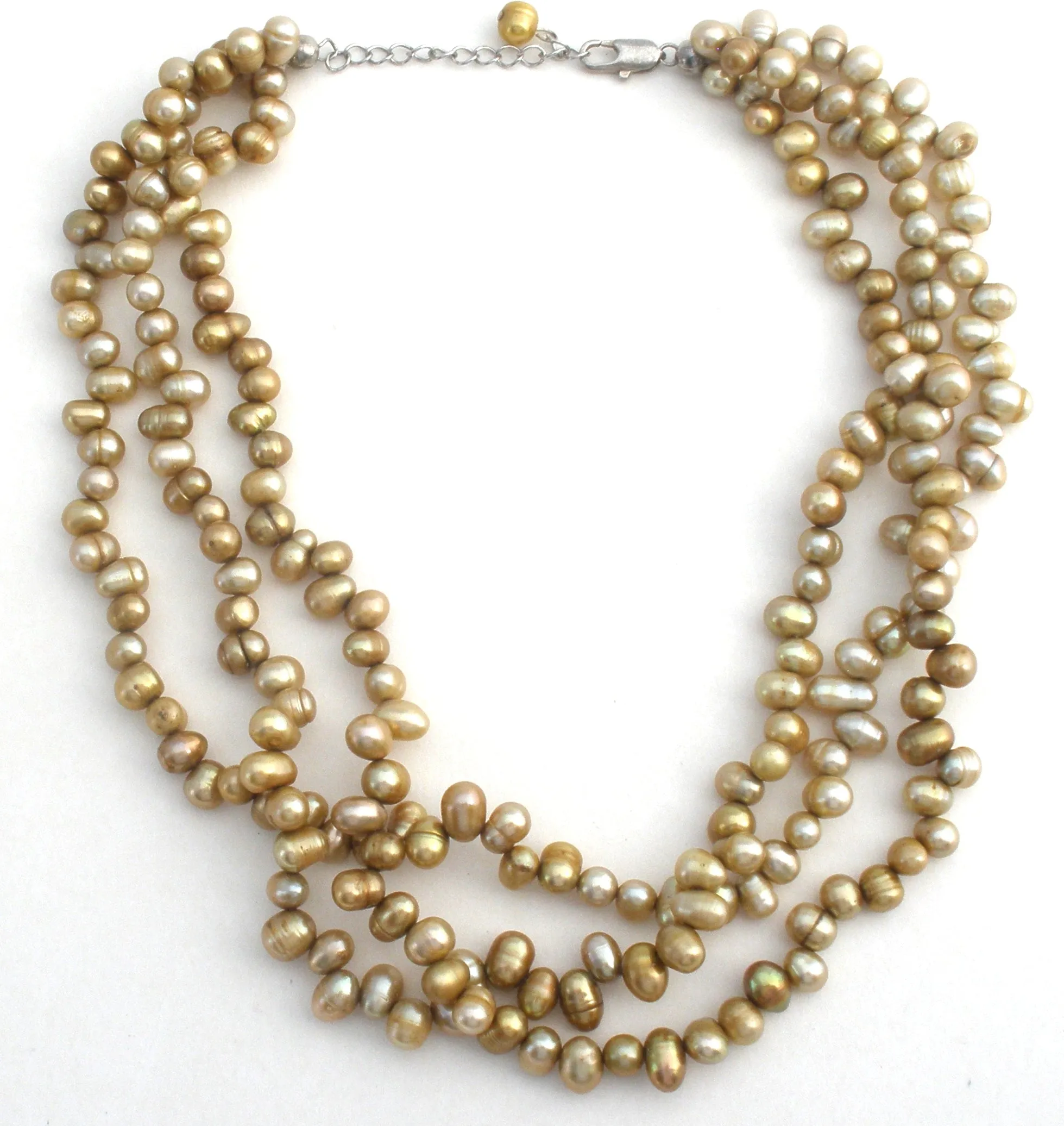 Multi Strand Freshwater Pearl Necklace 18"