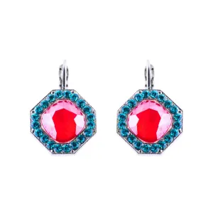 Octagon Cluster Leverback Earrings in "Rainbow Sherbet" *Preorder*