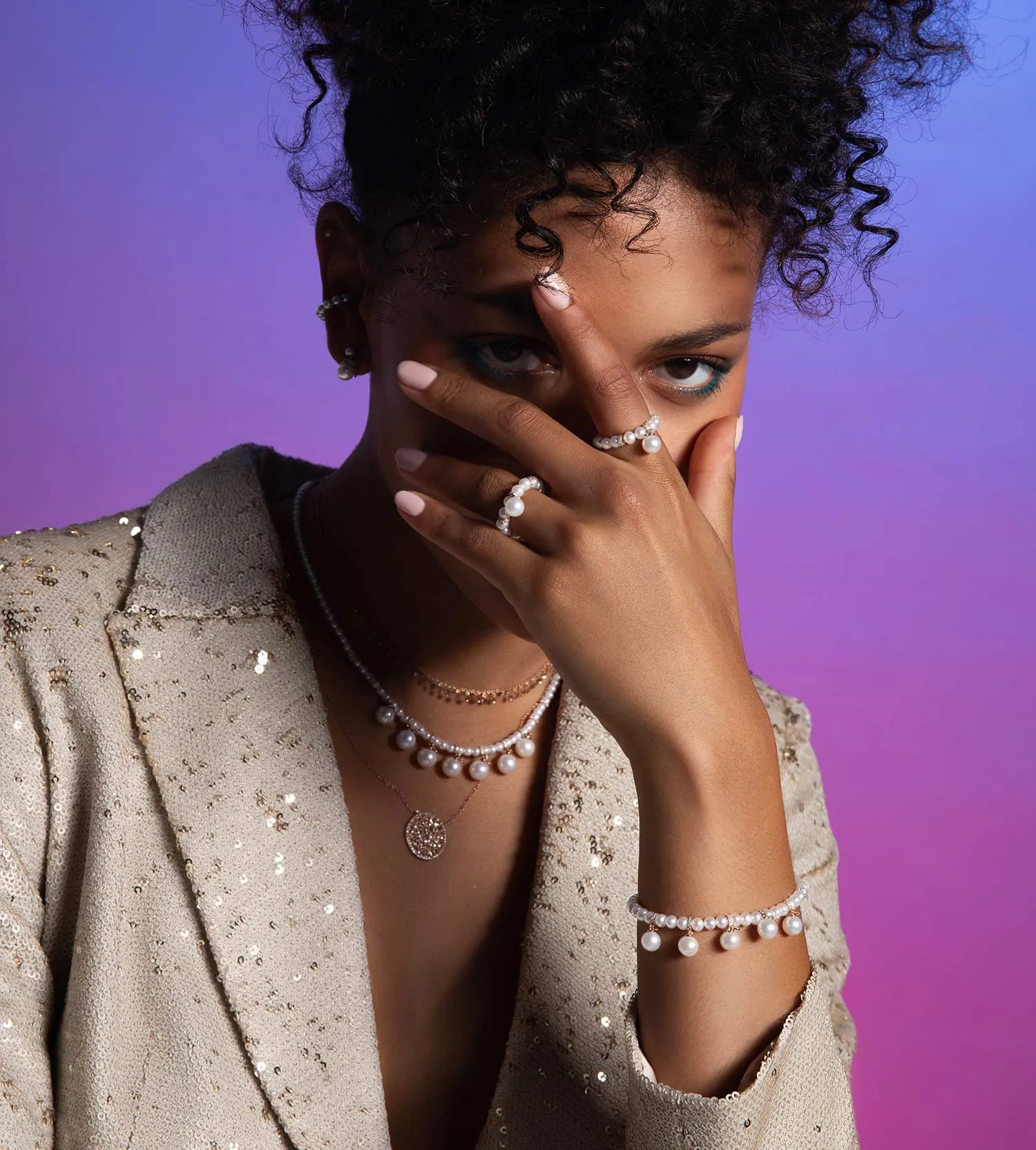 Pearl perlée bracelet