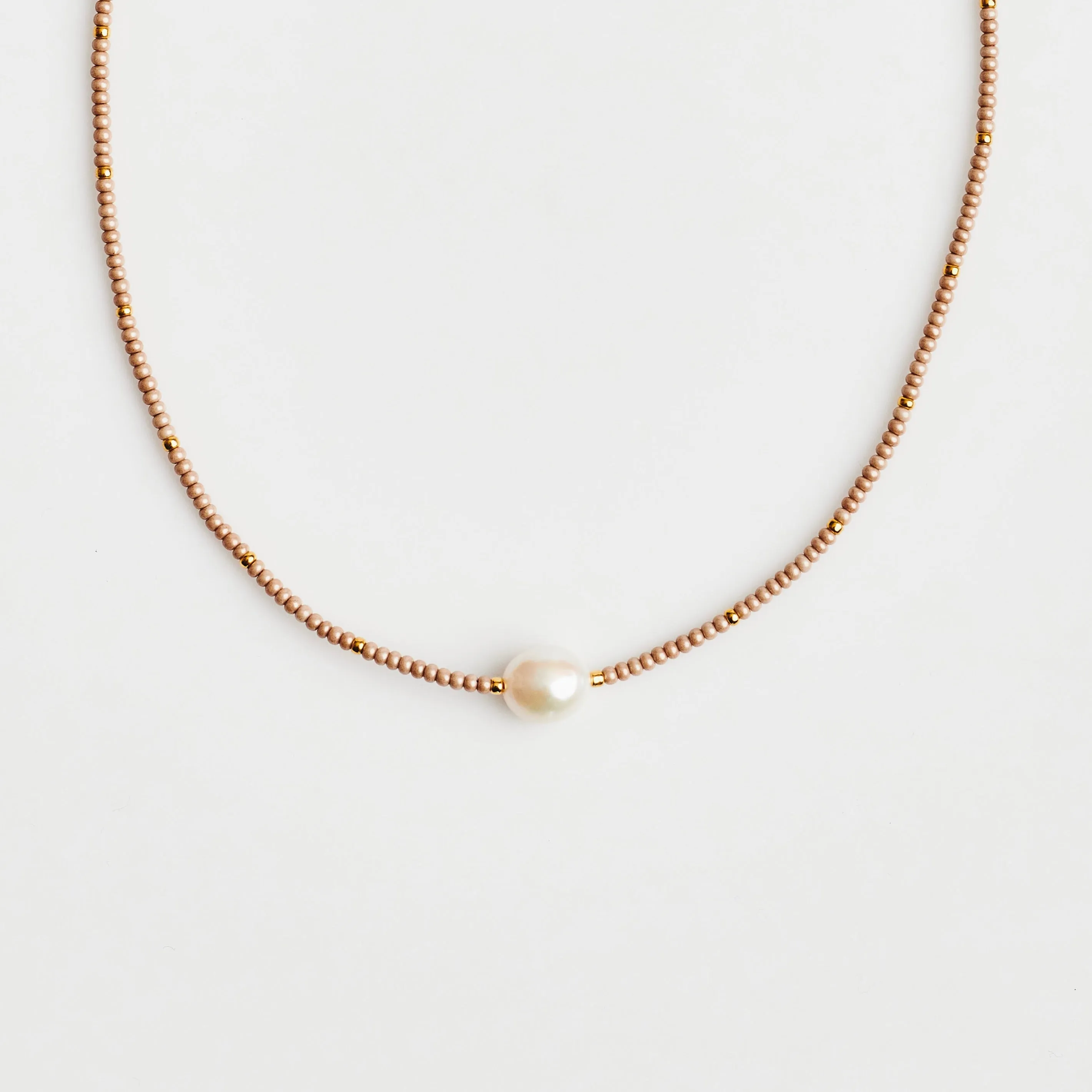 Pearly Dot Fine Bead Necklace