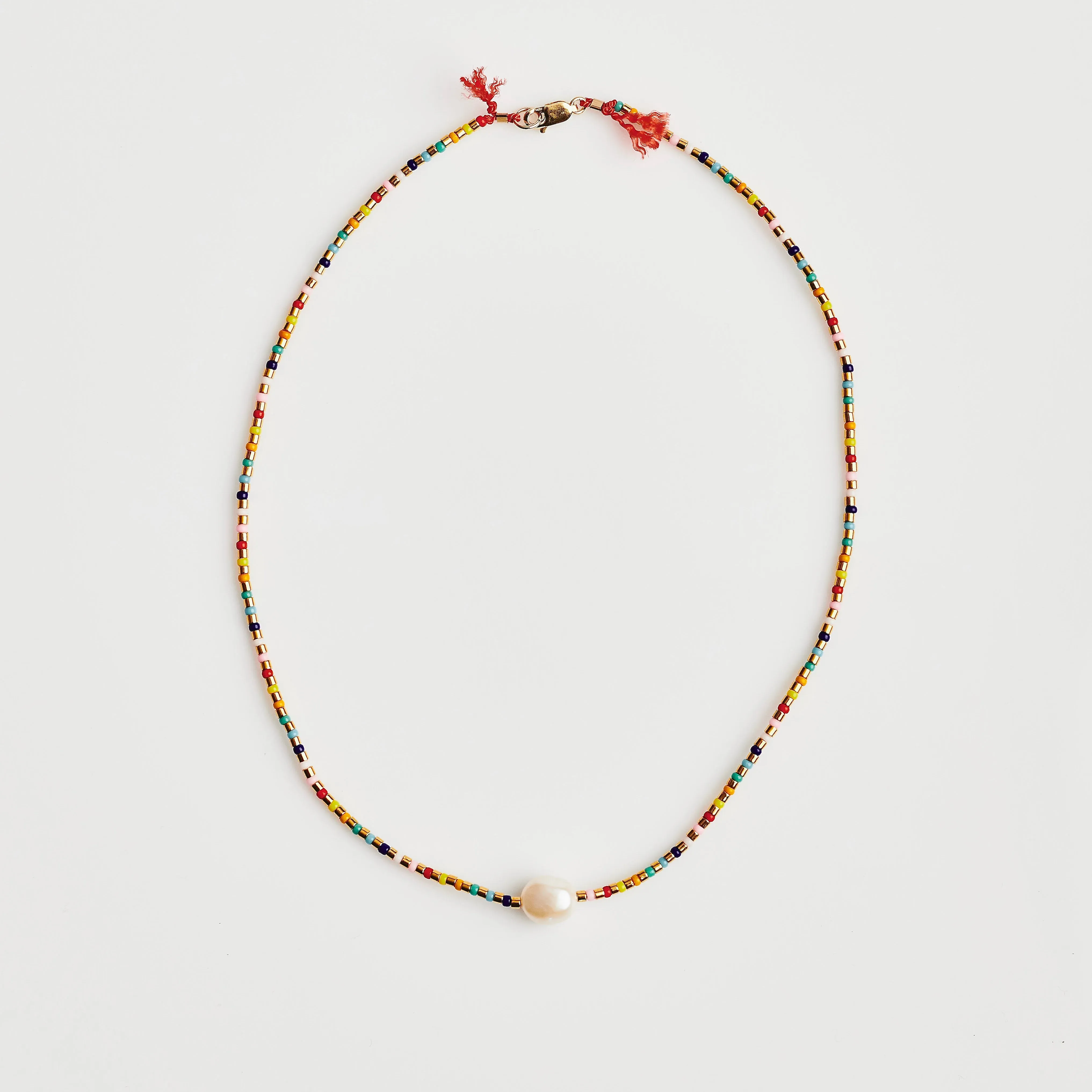 Pearly Dot Fine Bead Necklace