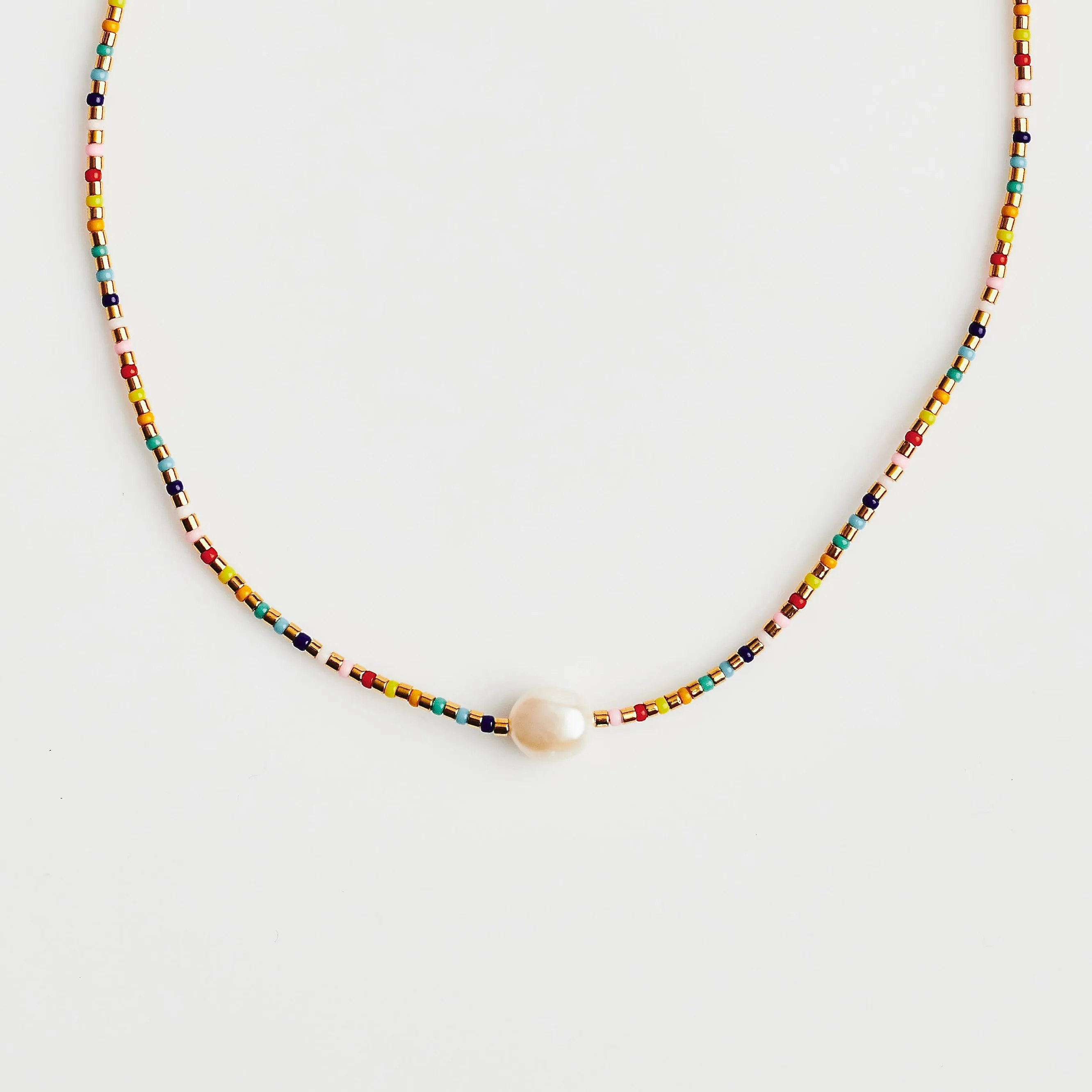 Pearly Dot Fine Bead Necklace