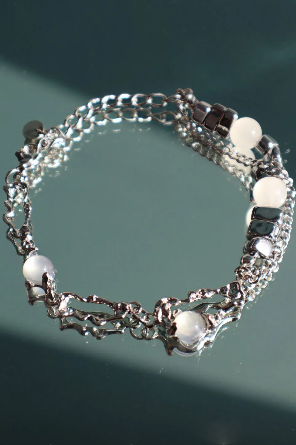 Platinum Plated Moonlight Silver Bracelet