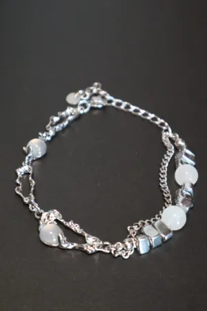 Platinum Plated Moonlight Silver Bracelet