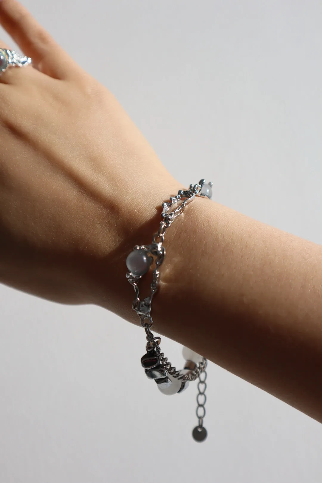 Platinum Plated Moonlight Silver Bracelet