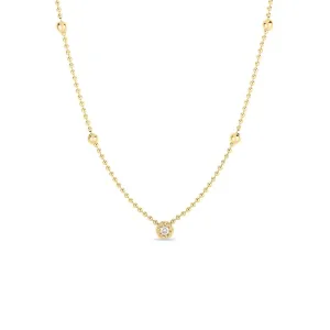 Roberto Coin 18k Yellow Gold Beaded Diamond Necklace