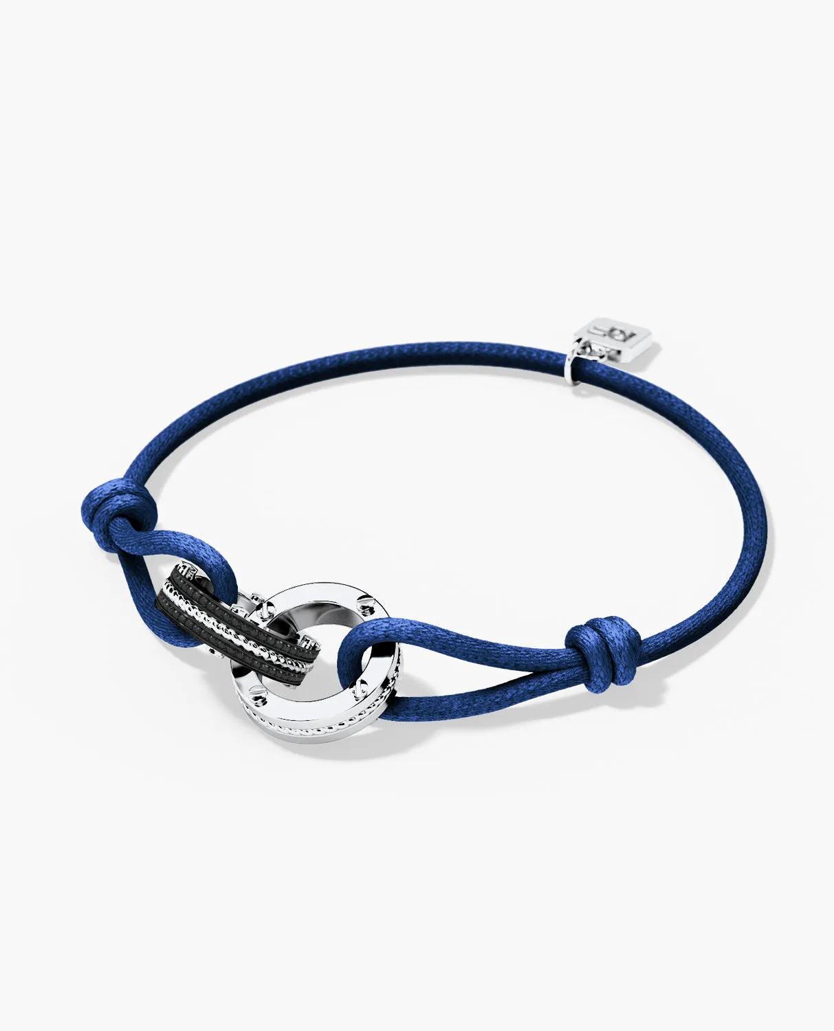 ROPES Cord Bracelet with Gold Charm & 0.20ct Diamonds
