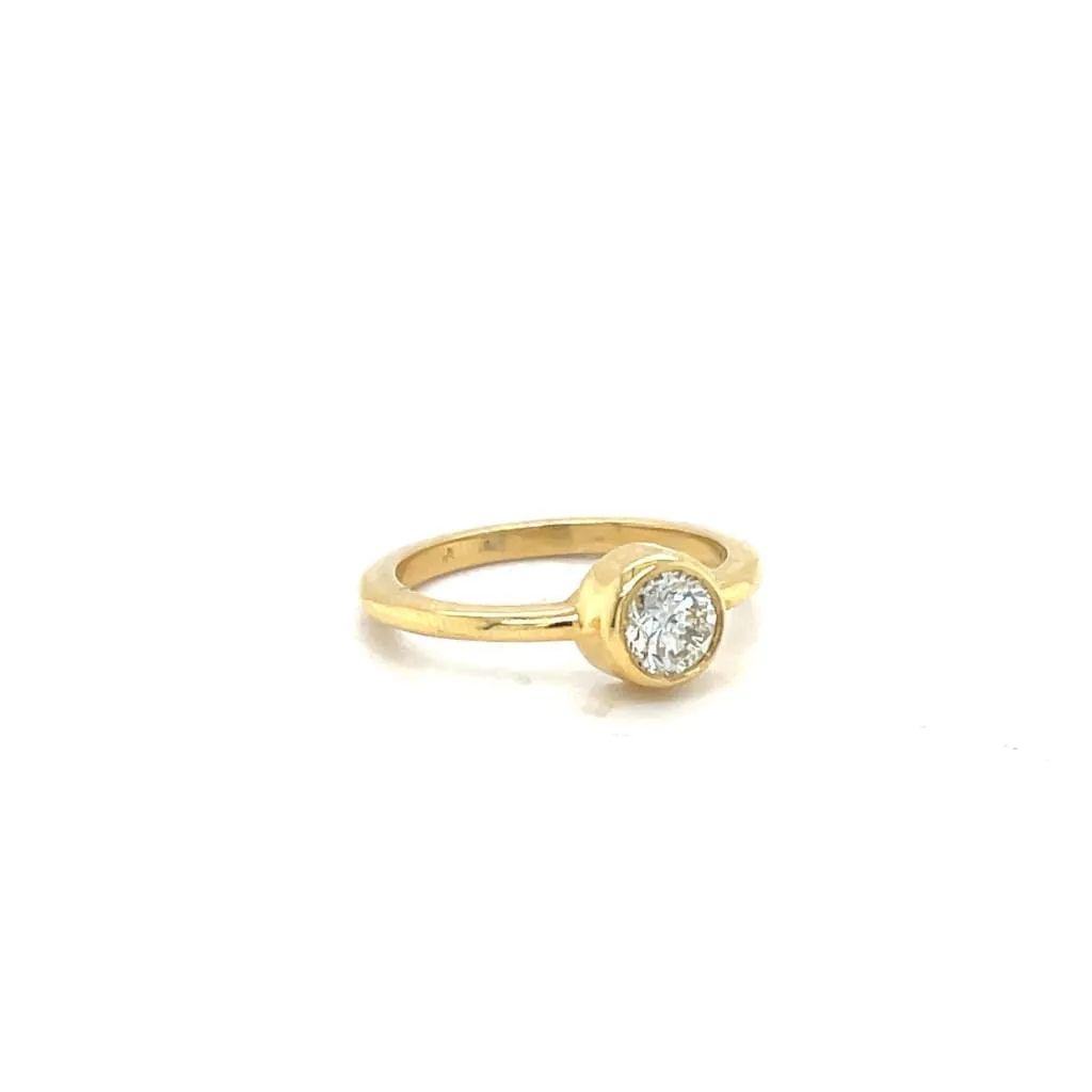 Round Brilliant Bezel Set Diamond Ring at Regard Jewelry in Austin, Texas