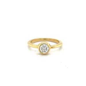 Round Brilliant Bezel Set Diamond Ring at Regard Jewelry in Austin, Texas