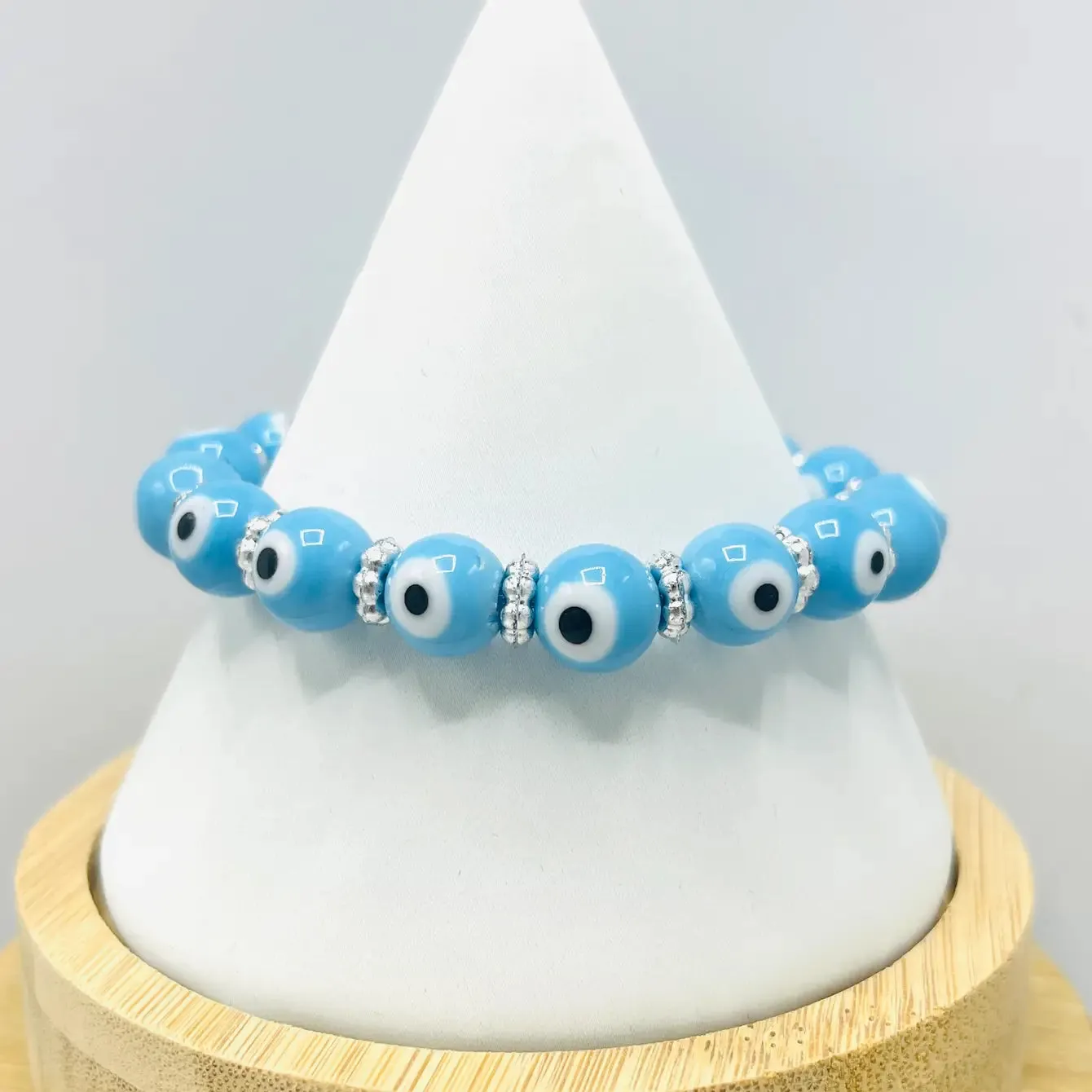 Round Evileye Bracelet: 4 Colors, Handmade in Turkey