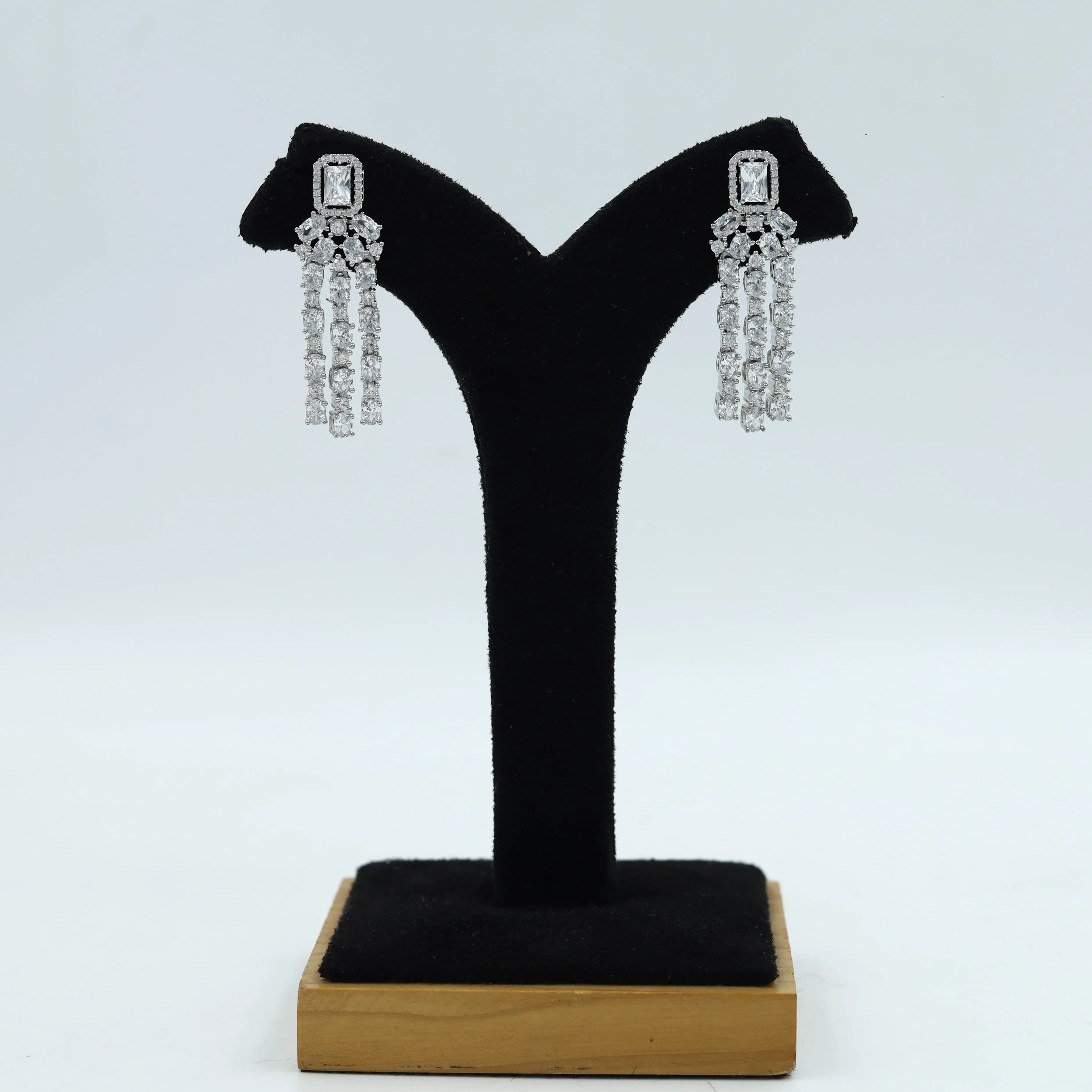 Round Neck Zircon/AD Necklace Set 15325-69
