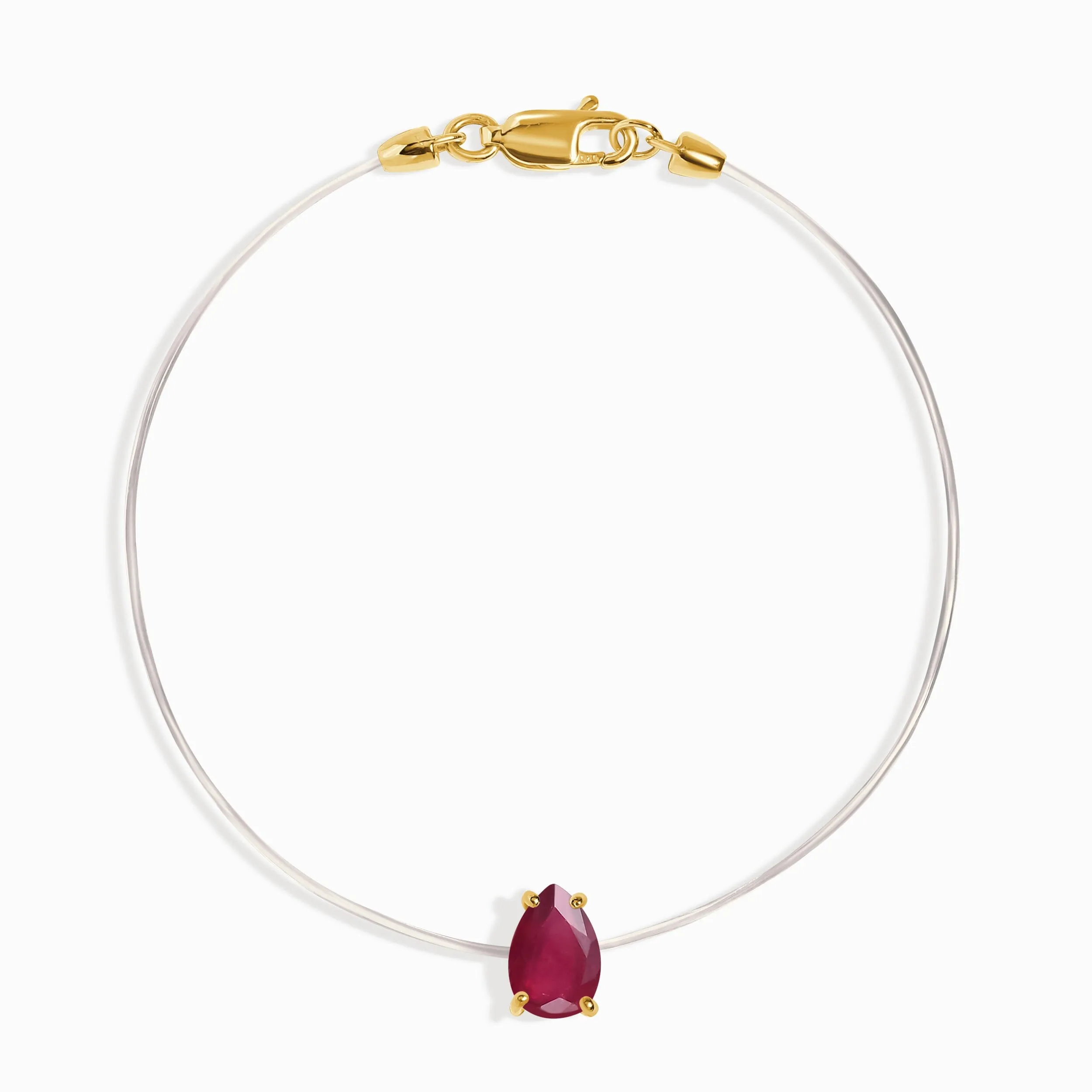 Ruby Bracelet Floating Sway - July Birthstone