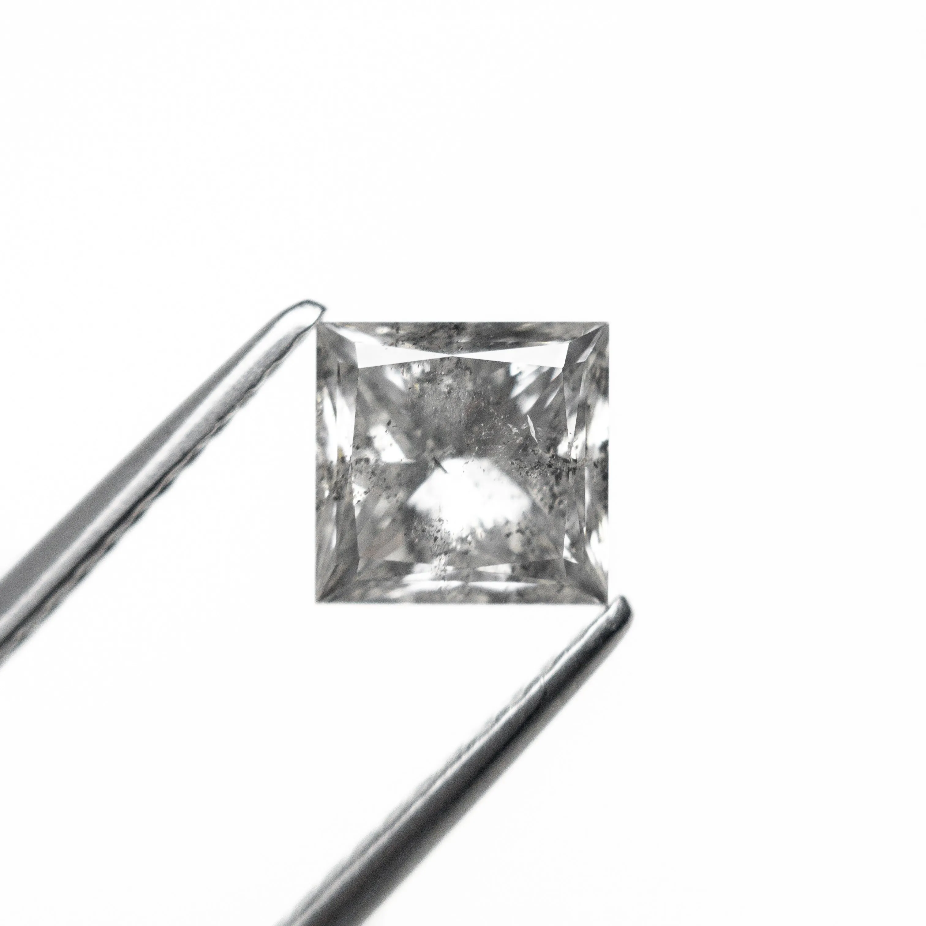 Salt and Pepper Brilliant Diamond - 1.58ct Princess Cut