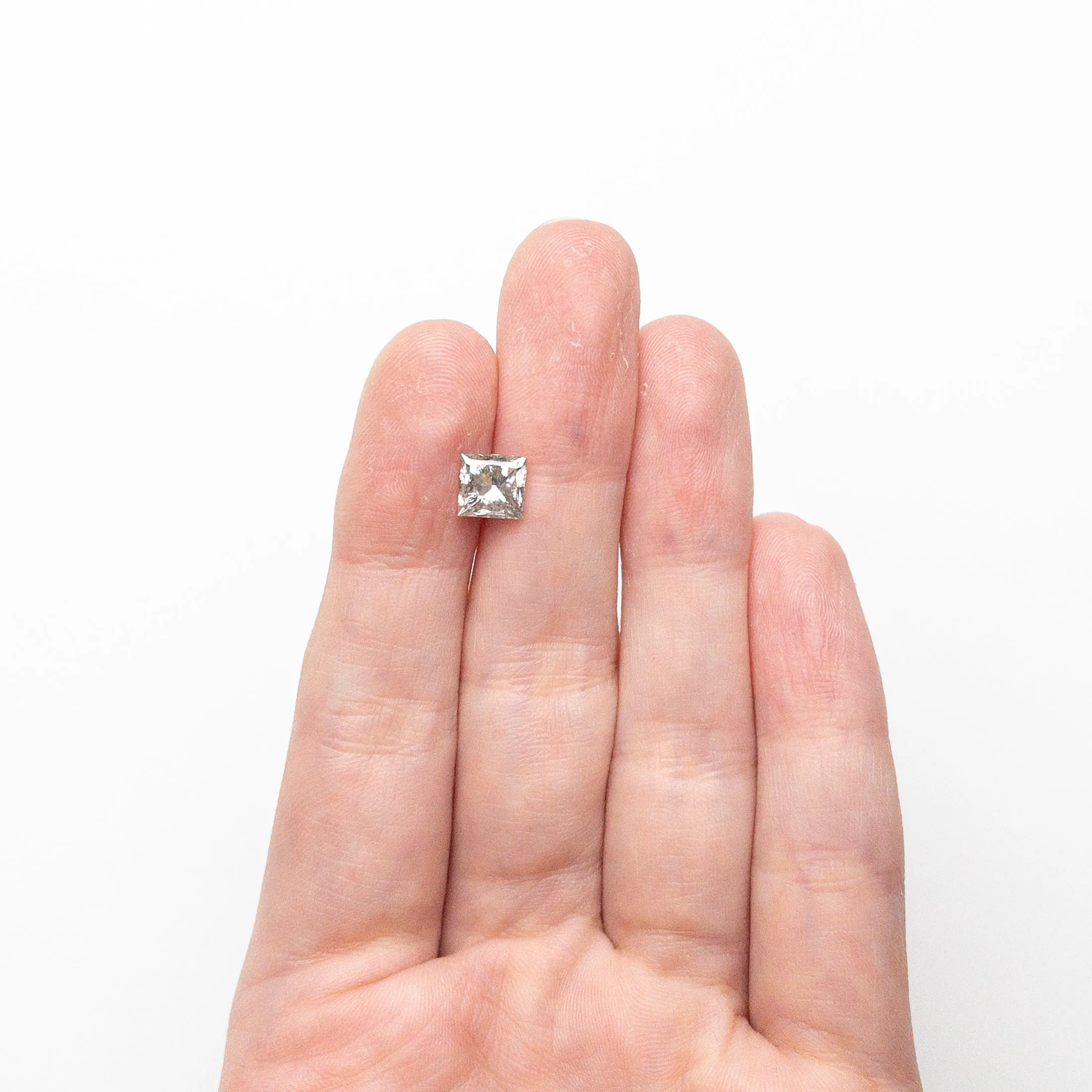 Salt and Pepper Brilliant Diamond - 1.58ct Princess Cut