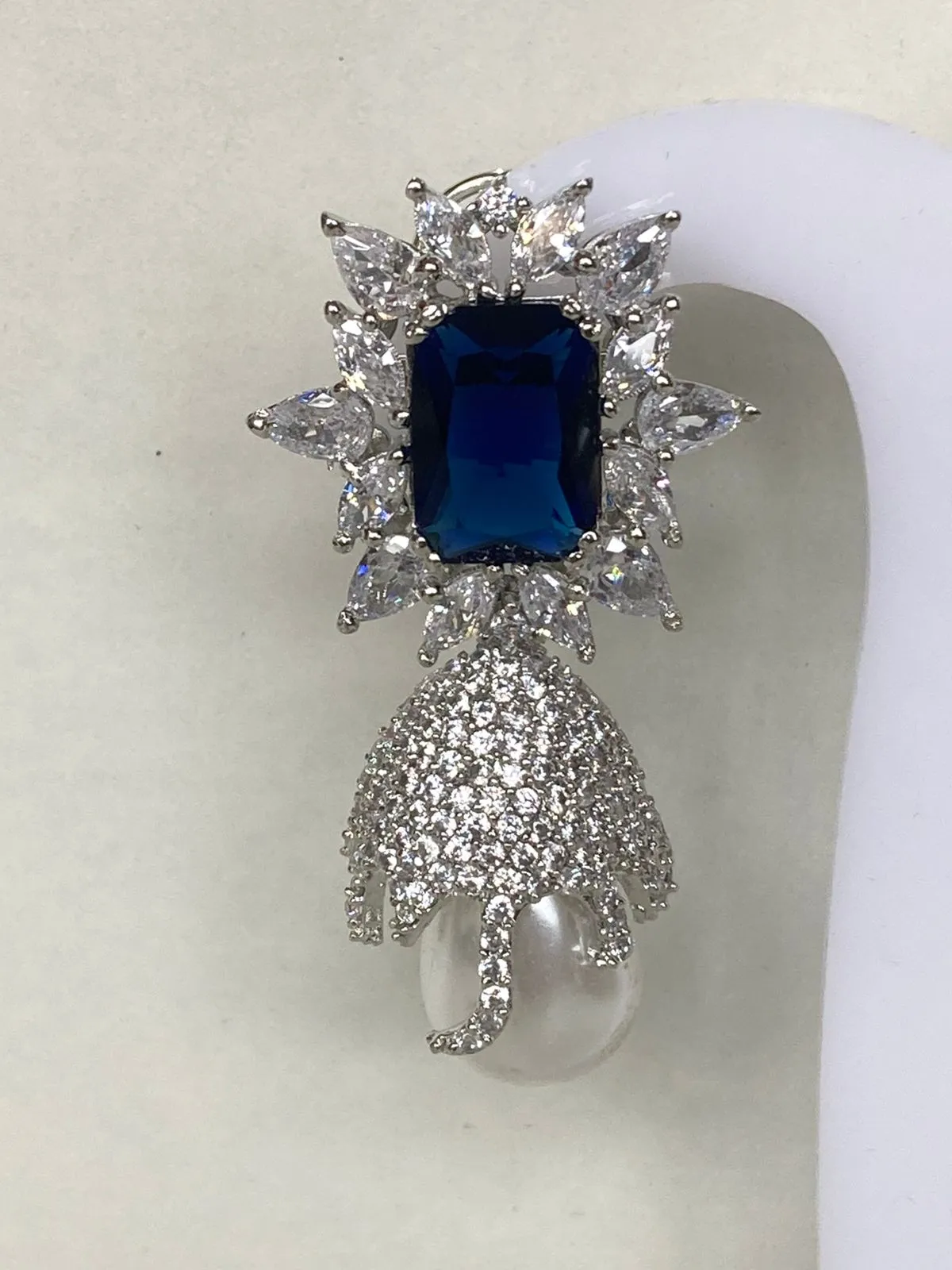 Sapphire Zircon Earrings