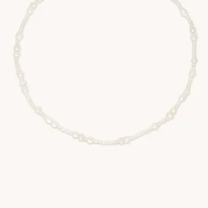 Serenity Pearl Beaded Necklace in Gold