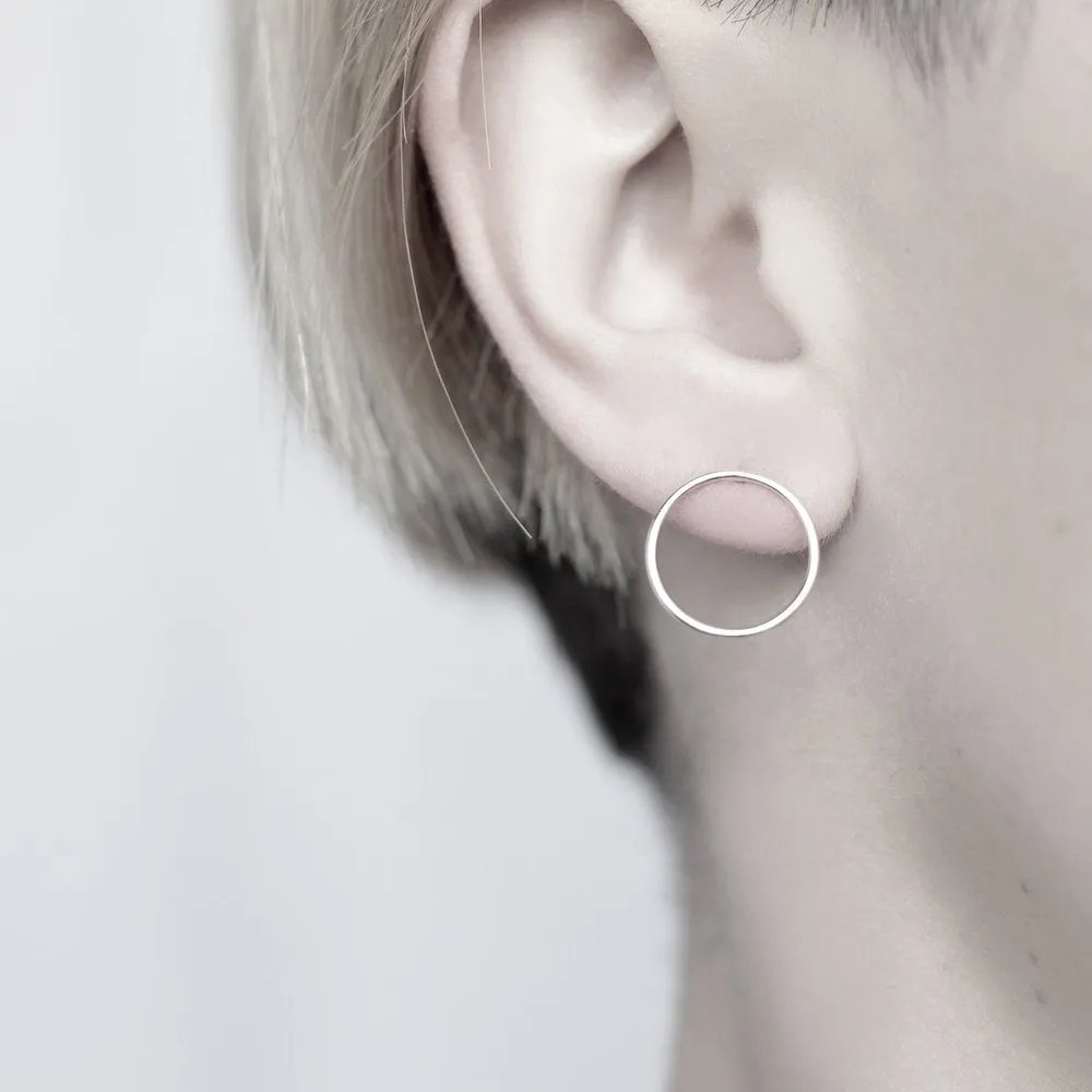 SILVER CIRCLES EARRINGS