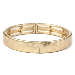 Solid Bangle Stretch Bracelet Gold