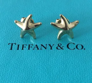 Tiffany & Co. 18ct Solid Yellow Gold Elsa Peretti Star Fish Earrings