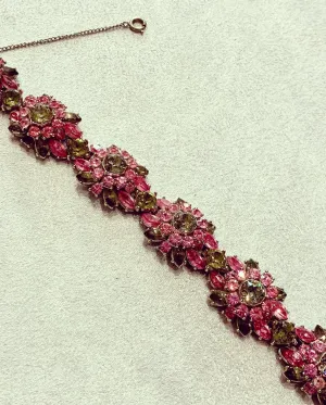Trifari pink vintage bracelet 1950s