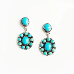 Turquoise Mandala Earrings