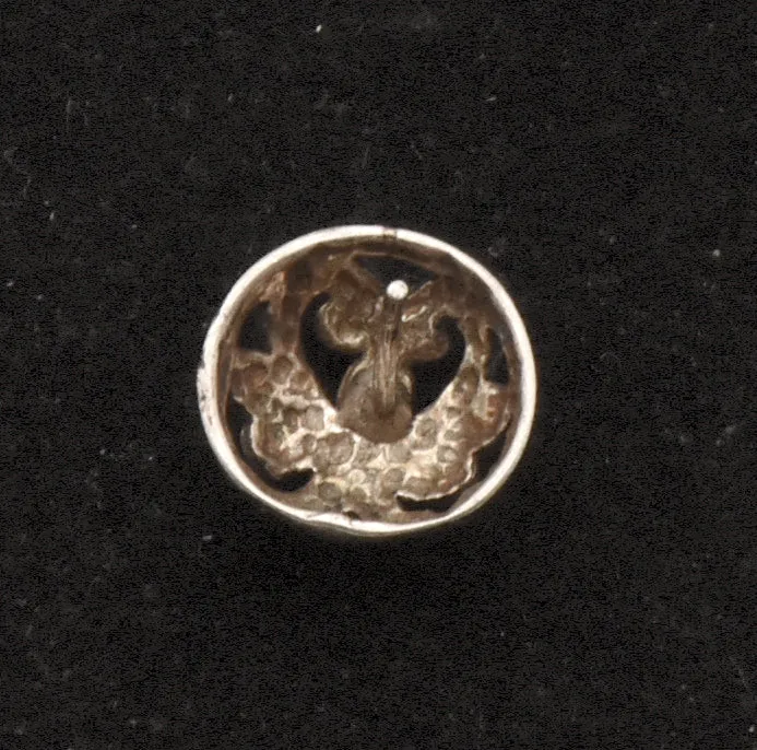 UNMATCHED Vintage Silver Tone Metal Dome Stud Earring
