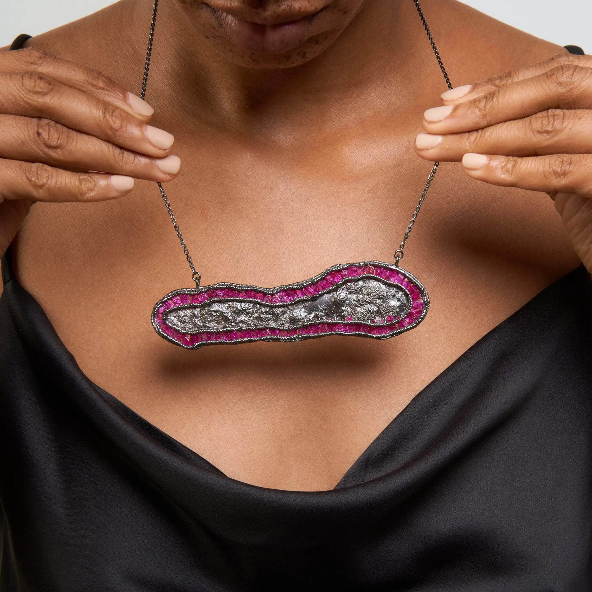 Wabi Rough Ruby Necklace