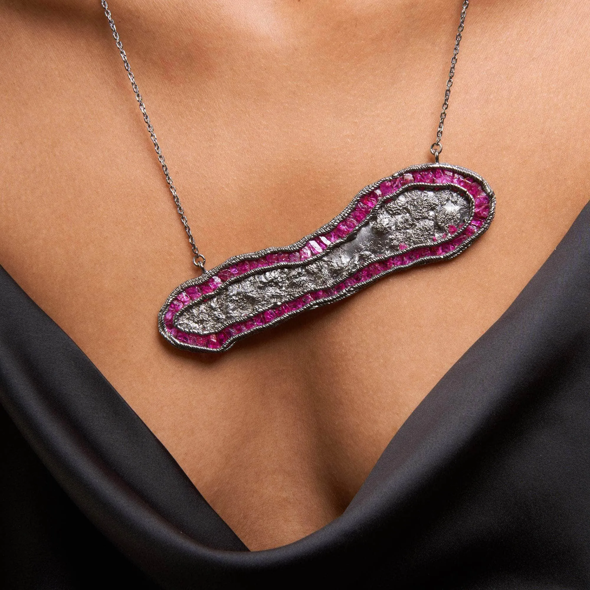 Wabi Rough Ruby Necklace