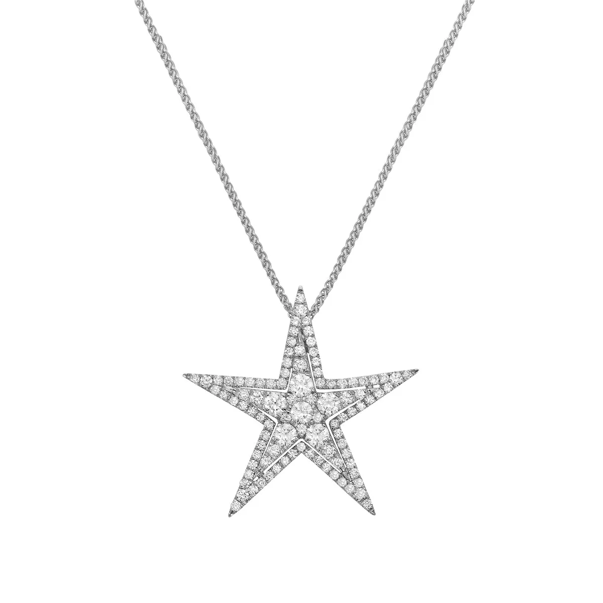 White Diamond Star Pendant