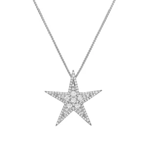 White Diamond Star Pendant