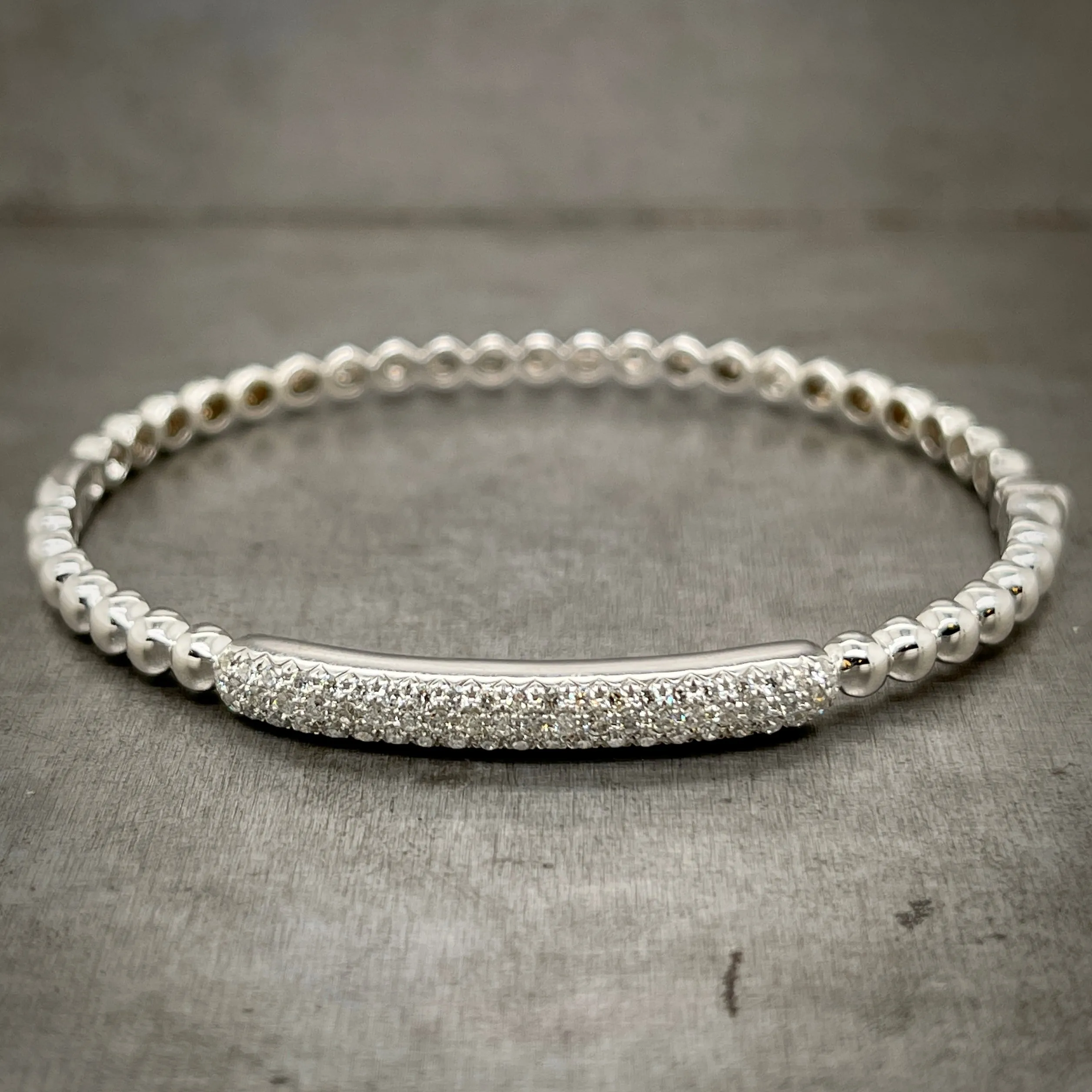 White Gold Diamond Bangle