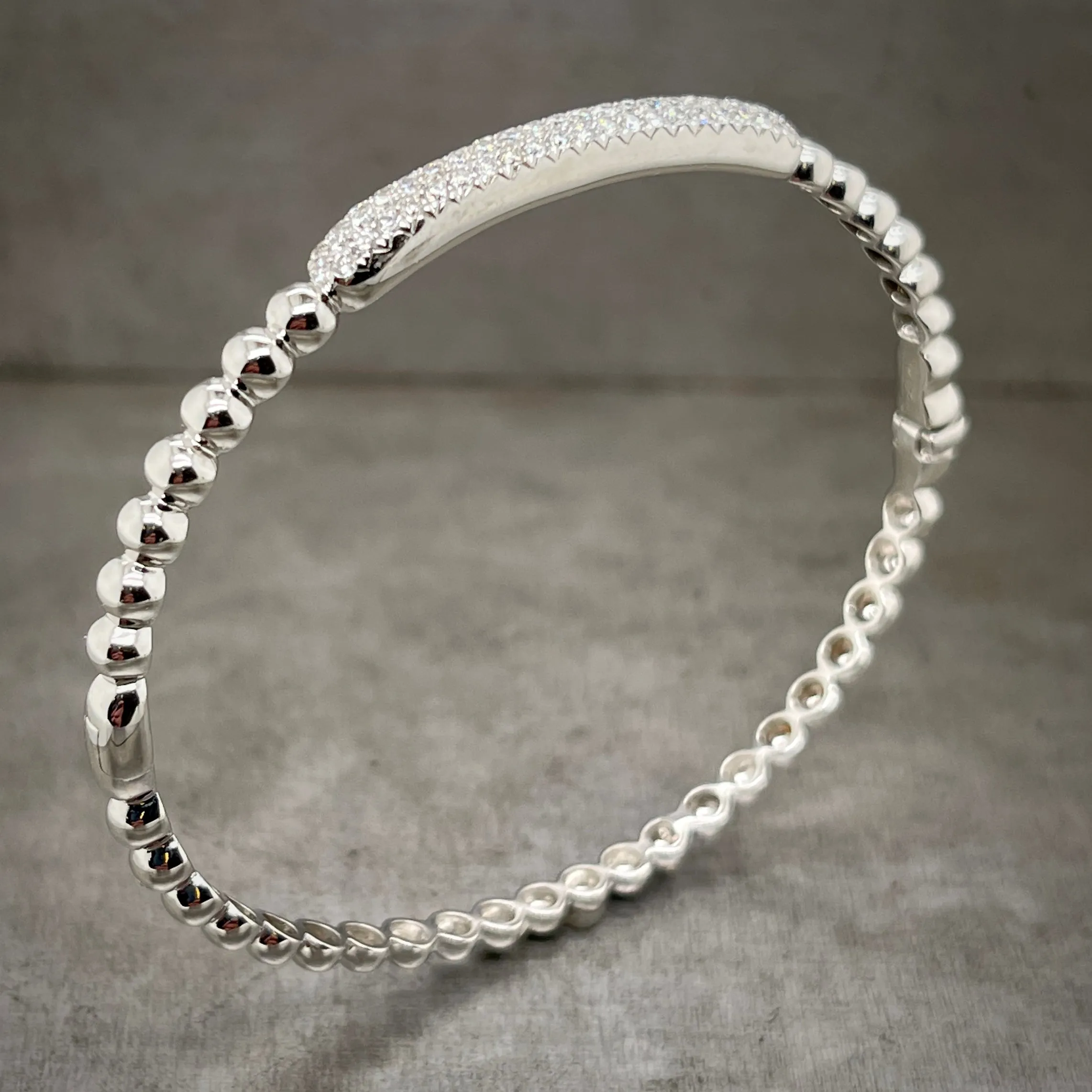White Gold Diamond Bangle