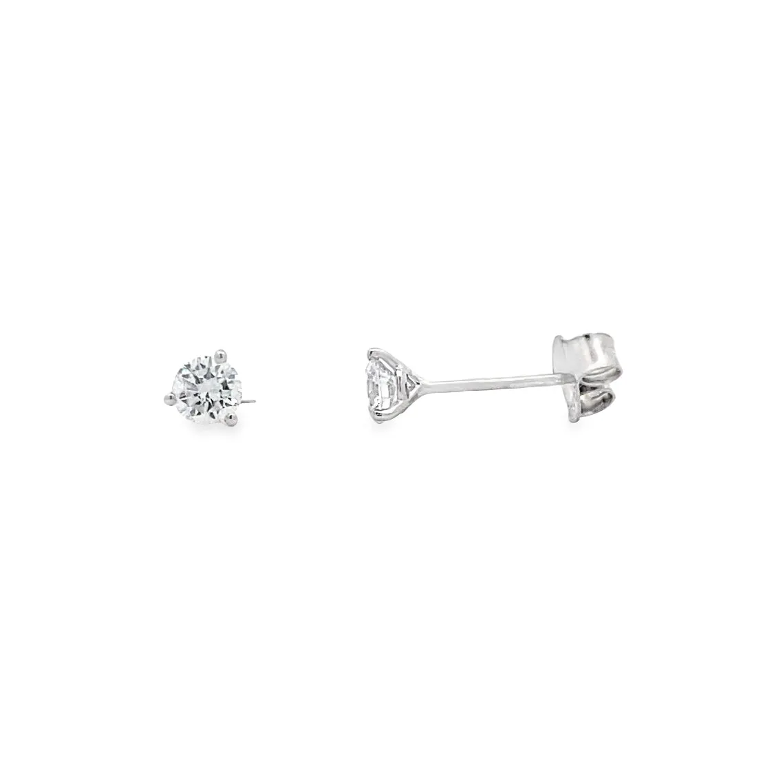 White Gold Stud Earrings LAB Diamond Earrings LGTXE07067R050-GW3