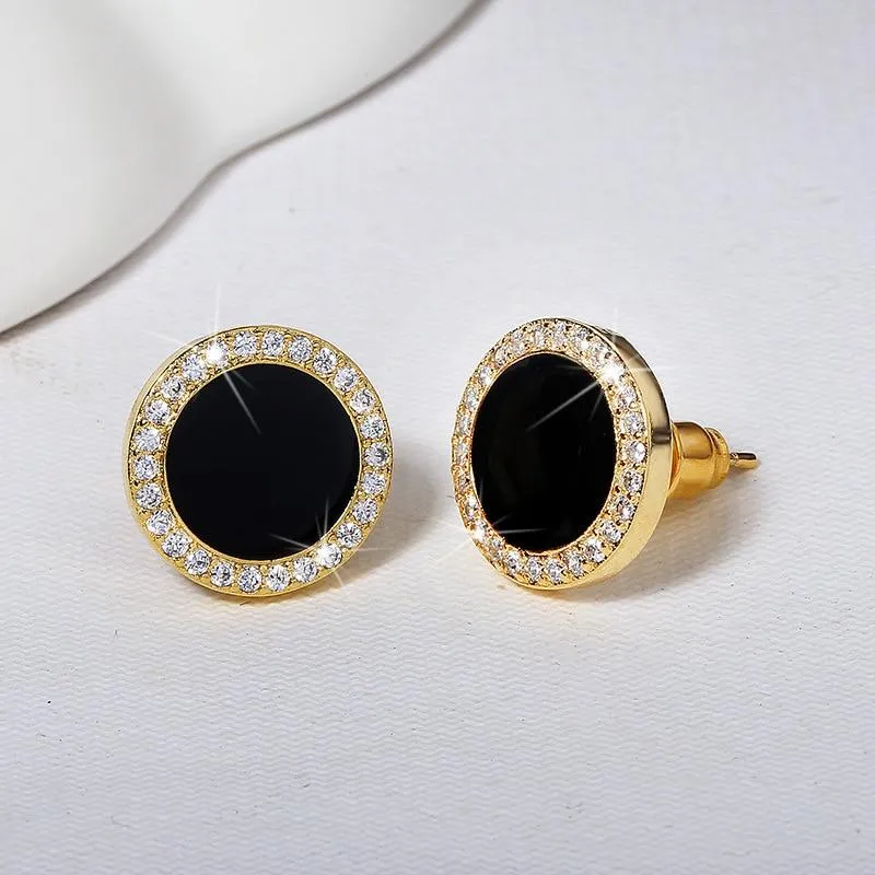 Women Cute Zircon Stone Stud Earrings