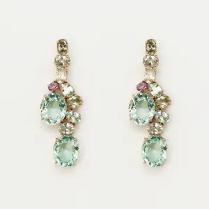 Zircon and Green Amethyst Earrings
