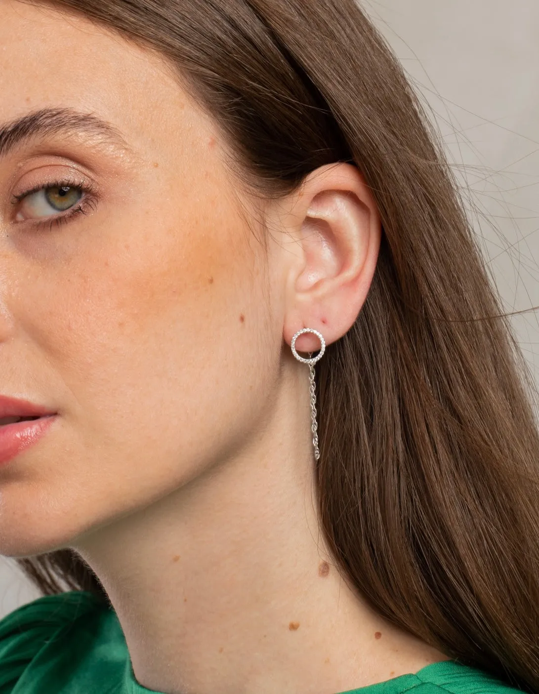 Zircon Circle Earring (047)