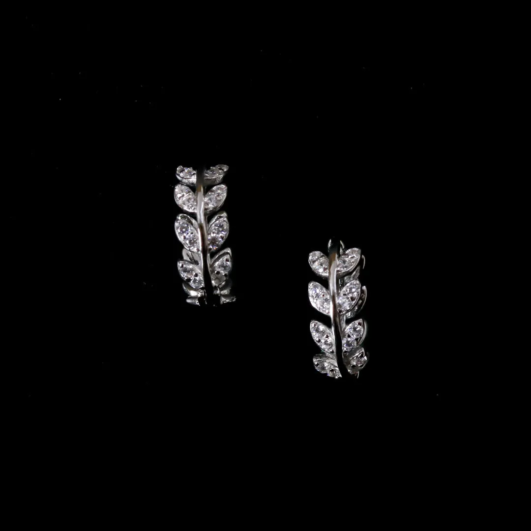 Zircon Leaf Hoops